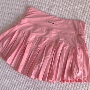 Baby pink gold hinge skirt!